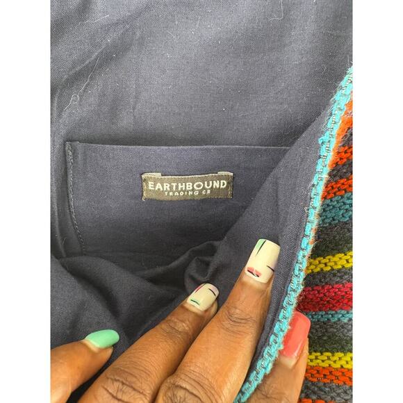 Vintage Earthbound Trading Backpack Rainbow Suede Hippie Cottagecore Bohomenian - Picture 5 of 8